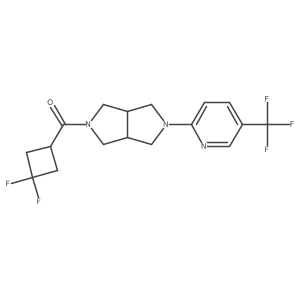 2-[5-(3,3-Difluorocyclobutanecarbonyl)-octahydropyrrolo[3,4-c]pyrrol-2-yl]-5-(trifluoromethyl)pyridine Structure