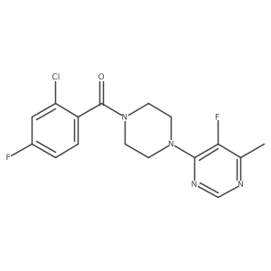 4-[4-(2-Chloro-4-fluorobenzoyl)piperazin-1-yl]-5-fluoro-6-methylpyrimidine结构式