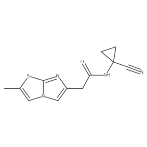 N-(1-Cyanocyclopropyl)-2-(2-methylimidazo[2,1-b][1,3]thiazol-6-yl)acetamide Structure