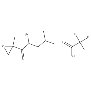 (R)-2-amino-4-methyl-1-((R)-2-methyloxiran-2-yl)pentan-1-one 2,2,2-trifluoroacetate结构式