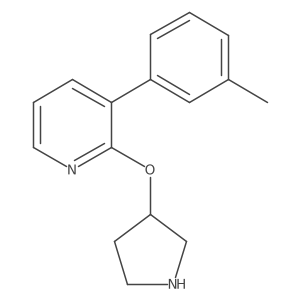 3-(3-Methylphenyl)-2-(pyrrolidin-3-yloxy)pyridine Structure
