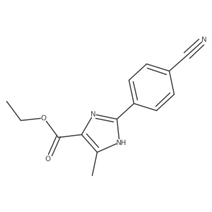 ethyl 2-(4-cyanophenyl)-4-methyl-1H-imidazole-5-carboxylate Structure