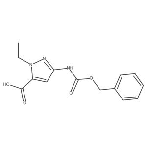 3-{[(benzyloxy)carbonyl]amino}-1-ethyl-1H-pyrazole-5-carboxylic acid结构式