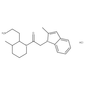 1-[2-(2-Aminoethyl)-3-methylpiperidin-1-yl]-2-(2-methylindol-1-yl)ethanone;hydrochloride Structure