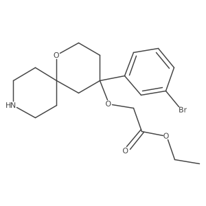 Ethyl 2-{[4-(3-bromophenyl)-1-oxa-9-azaspiro[5.5]undecan-4-yl]oxy}acetate结构式