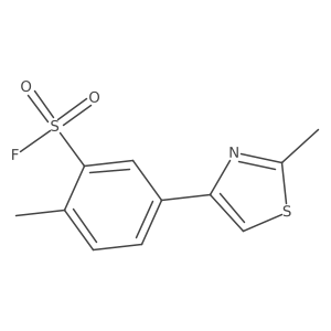 2-Methyl-5-(2-methyl-1,3-thiazol-4-yl)benzene-1-sulfonyl fluoride结构式