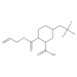 1-[(Prop-2-en-1-yloxy)carbonyl]-4-(2,2,2-trifluoroethyl)piperidine-2-carboxylic acid Structure