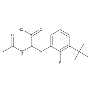2-Acetamido-3-[2-fluoro-3-(trifluoromethyl)phenyl]propanoic acid结构式