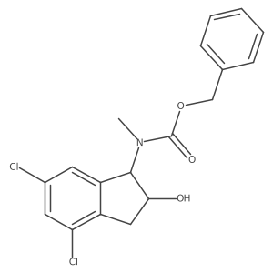 benzyl N-(4,6-dichloro-2-hydroxy-2,3-dihydro-1H-inden-1-yl)-N-methylcarbamate Structure