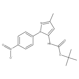 tert-butyl N-[3-methyl-1-(4-nitrophenyl)-1H-pyrazol-5-yl]carbamate结构式