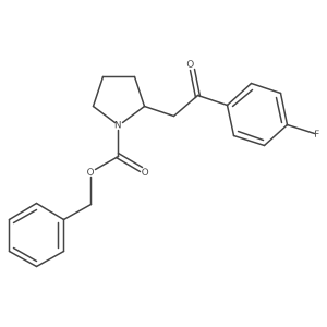 Benzyl 2-[2-(4-fluorophenyl)-2-oxoethyl]pyrrolidine-1-carboxylate结构式