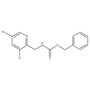 benzyl N-[(5-bromo-3-chloropyridin-2-yl)methyl]carbamate结构式
