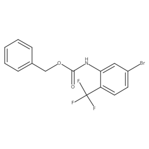 benzyl N-[5-bromo-2-(trifluoromethyl)phenyl]carbamate结构式