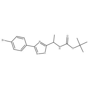 tert-butyl N-{1-[3-(4-bromophenyl)-1,2,4-oxadiazol-5-yl]ethyl}carbamate Structure