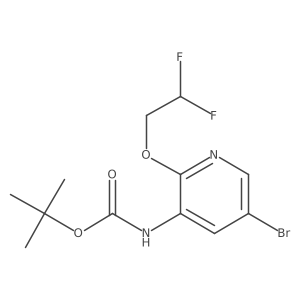 tert-butyl N-[5-bromo-2-(2,2-difluoroethoxy)pyridin-3-yl]carbamate Structure