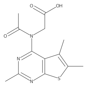 2-(N-{2,5,6-trimethylthieno[2,3-d]pyrimidin-4-yl}acetamido)acetic acid结构式