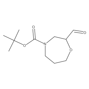 Tert-butyl 2-formyl-1,4-oxazepane-4-carboxylate结构式