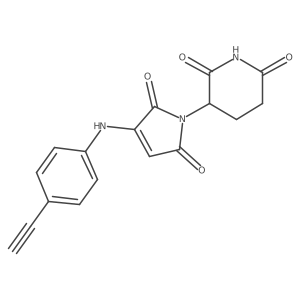 3-{3-[(4-ethynylphenyl)amino]-2,5-dioxo-2,5-dihydro-1H-pyrrol-1-yl}piperidine-2,6-dione结构式