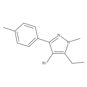 4-bromo-5-ethyl-1-methyl-3-(4-methylphenyl)-1H-pyrazole Structure
