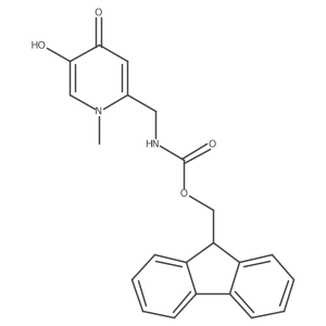 (9H-fluoren-9-yl)methyl N-[(5-hydroxy-1-methyl-4-oxo-1,4-dihydropyridin-2-yl)methyl]carbamate结构式