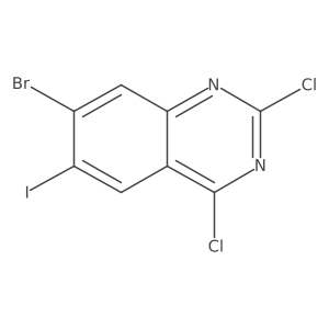 7-Bromo-2,4-dichloro-6-iodoquinazoline Structure