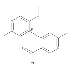 3'-Fluoro-5'-methoxy-2',6-dimethyl[4,4'-bipyridine]-3-carboxylic acid结构式