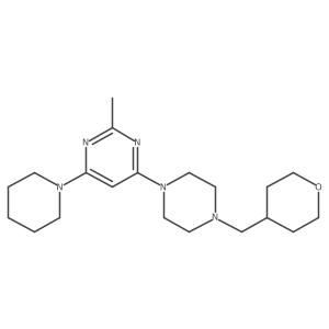 2-Methyl-4-{4-[(oxan-4-yl)methyl]piperazin-1-yl}-6-(piperidin-1-yl)pyrimidine Structure