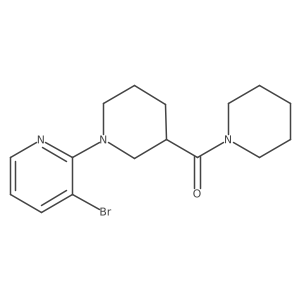 3-Bromo-2-[3-(piperidine-1-carbonyl)piperidin-1-yl]pyridine结构式