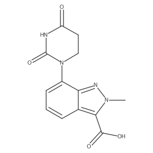 7-(2,4-dioxo-1,3-diazinan-1-yl)-2-methyl-2H-indazole-3-carboxylic acid结构式