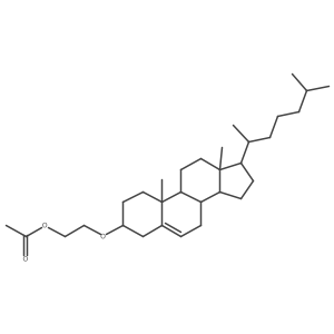 Cholesterol, 3-O-((2-acetoxy)ethyl)- Structure