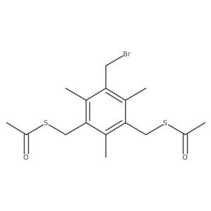 1,3-Bis(acetylsulfanylmethyl)-5-bromomethyl-2,4,6-trimethylbenzene Structure