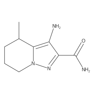 3-Amino-4,5,6,7-tetrahydro-4-methylpyrazolo[1,5-a]pyridine-2-carboxamide结构式