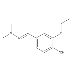 4-[(E)-(dimethylhydrazono)methyl]-2-ethoxyphenol结构式