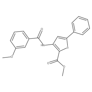 Methyl 3-(3-methoxybenzamido)-5-phenylthiophene-2-carboxylate结构式