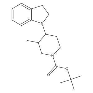 Tert-butyl 4-(indolin-1-yl)-3-methylpiperidine-1-carboxylate Structure