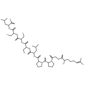 N~5~-(Diaminomethylidene)-L-ornithylglycyl-L-prolyl-L-prolyl-L-leucyl-L-seryl-L-seryl-L-seryl-L-leucine结构式