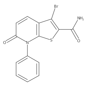 3-Bromo-6,7-dihydro-6-oxo-7-phenylthieno[2,3-b]pyridine-2-carboxamide结构式