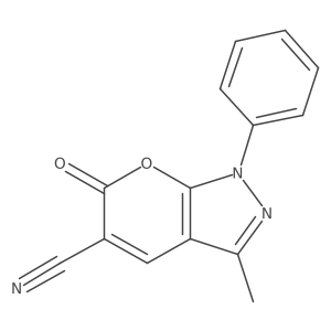1,6-Dihydro-3-methyl-6-oxo-1-phenylpyrano[2,3-c]pyrazole-5-carbonitrile Structure