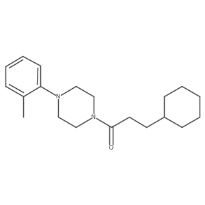 3-Cyclohexyl-1-[4-(2-methylphenyl)piperazin-1-yl]propan-1-one结构式