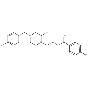 I+/--(4-Fluorophenyl)-4-[(4-fluorophenyl)methyl]-2-methyl-1-piperazinebutanol结构式