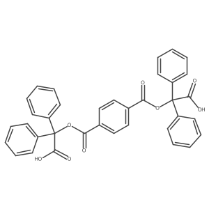 1,4-Bis(carboxydiphenylmethyl) 1,4-benzenedicarboxylate结构式