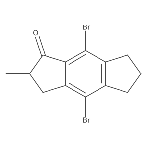 4,8-Dibromo-3,5,6,7-tetrahydro-2-methyl-s-indacen-1(2H)-one Structure