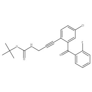 {3-[4-Chloro-2-(2-fluoro-benzoyl)-phenyl]-prop-2-ynyl}-carbamic acid tert-butyl ester Structure