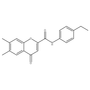N-(4-ethylphenyl)-6,7-dimethyl-4-oxo-4H-chromene-2-carboxamide结构式