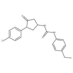 1-(1-(4-Chlorophenyl)-5-oxopyrrolidin-3-yl)-3-(4-ethylphenyl)urea Structure