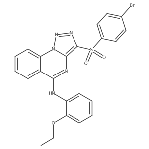 3-((4-bromophenyl)sulfonyl)-N-(2-ethoxyphenyl)-[1,2,3]triazolo[1,5-a]quinazolin-5-amine Structure