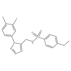 N-((1-(3,4-difluorophenyl)-1H-tetrazol-5-yl)methyl)-4-methoxybenzenesulfonamide Structure