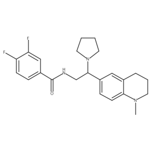 3,4-difluoro-N-(2-(1-methyl-1,2,3,4-tetrahydroquinolin-6-yl)-2-(pyrrolidin-1-yl)ethyl)benzamide结构式