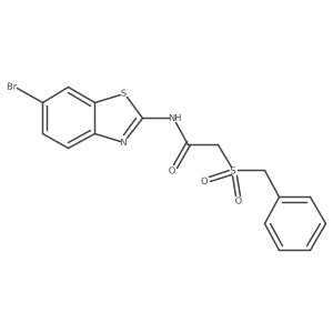 2-(benzylsulfonyl)-N-(6-bromobenzo[d]thiazol-2-yl)acetamide结构式