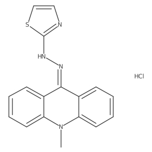 10-Methyl-9(10H)-acridinone 2-thiazolylhydrazone hydrochloride结构式